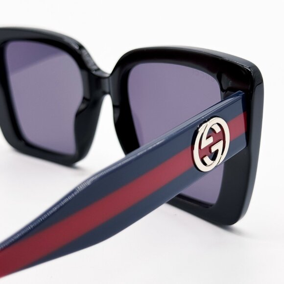 NEW GUCCI GG1861S 004 WOMEN SHINY BLACK SUNGLASSES GUCCI - Picture 10 of 13